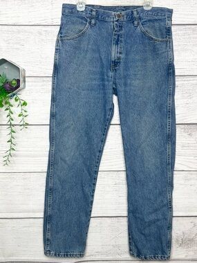 Rustler Vintage Classic Men's Blue Denim Jeans Size 34 X 30